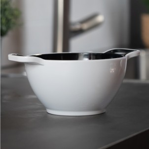 Trebonn Duo Small Rinse&Serve Arancione Bianco Set Composto da Colatoio e Ciotola Diametro 16cm