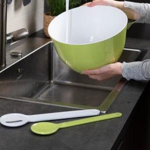 Trebonn IN Nest&Serve Green-White Set Posate Insalata Melammina Salvaspazio