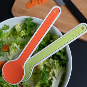 Trebonn IN Nest&Serve Green-White Set Posate Insalata Melammina Salvaspazio