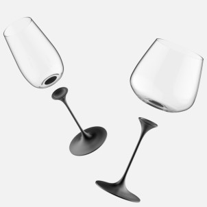 Trebonn SplitGlass Collezione Origini Stem Black 2 Steli Alluminio con Magnete per Bicchieri Origini