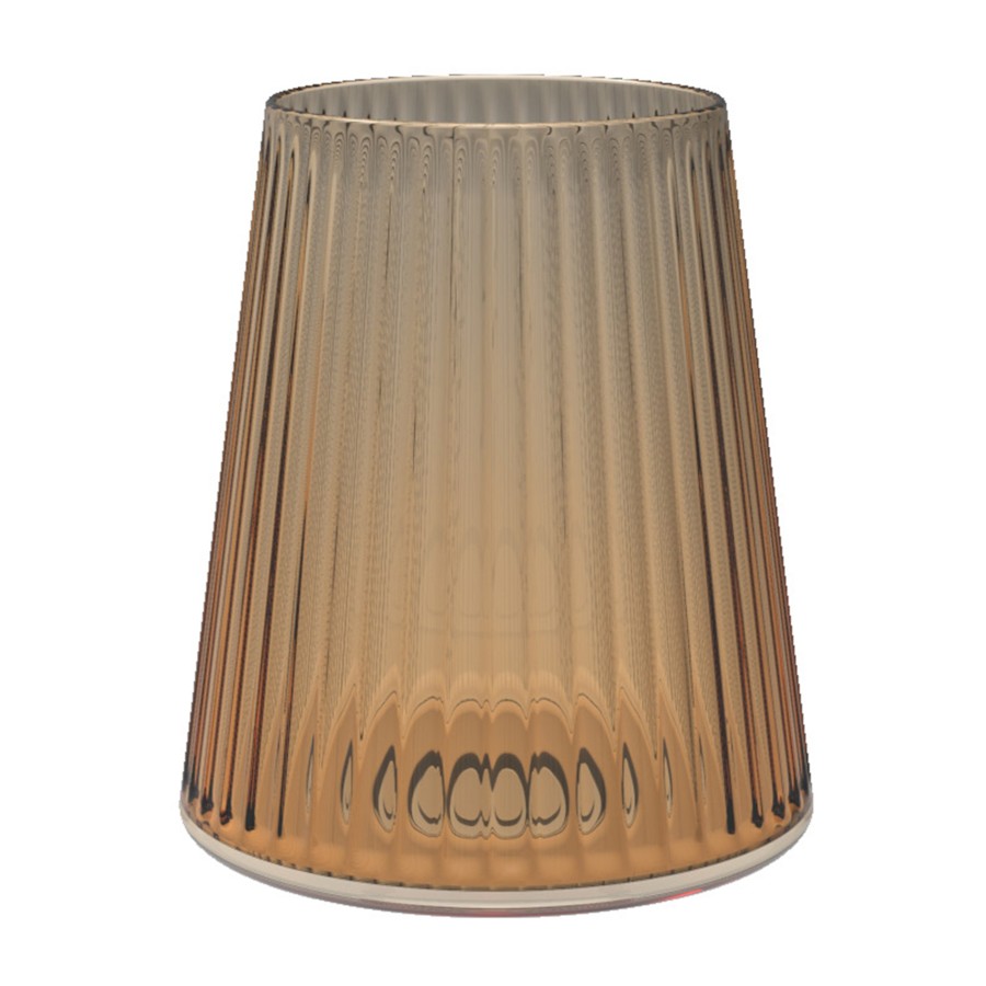 Trebonn SplitGlass Easy Amber Bicchiere Vetro Sintetico Infrangibile Finitura Cannettata