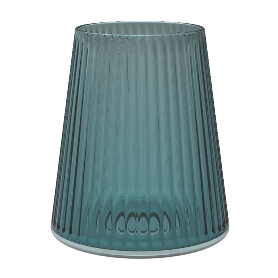 Trebonn SplitGlass Easy Aquamarine Bicchiere Vetro Sintetico Infrangibile Finitura Cannettata