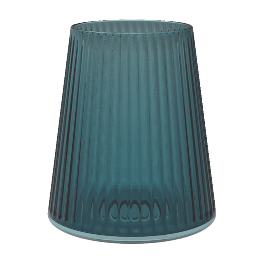 Trebonn SplitGlass Easy Blue Bicchiere Vetro Sintetico Infrangibile Finitura Cannettata