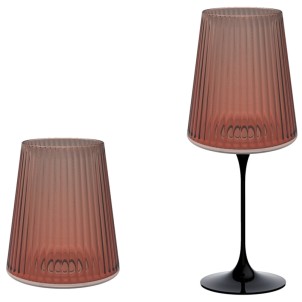 Trebonn SplitGlass Easy Flamingo Red Bicchiere Vetro Sintetico Infrangibile Finitura Cannettata