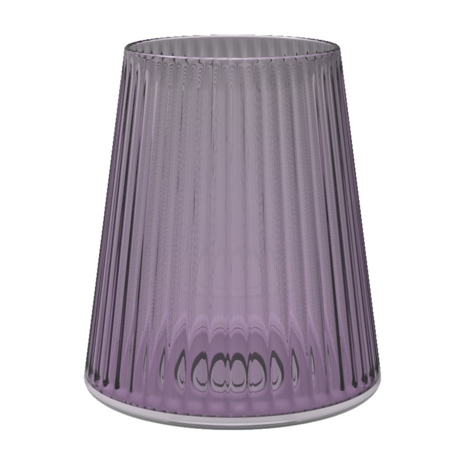 Trebonn SplitGlass Easy Lilac Bicchiere Vetro Sintetico Infrangibile Finitura Cannettata