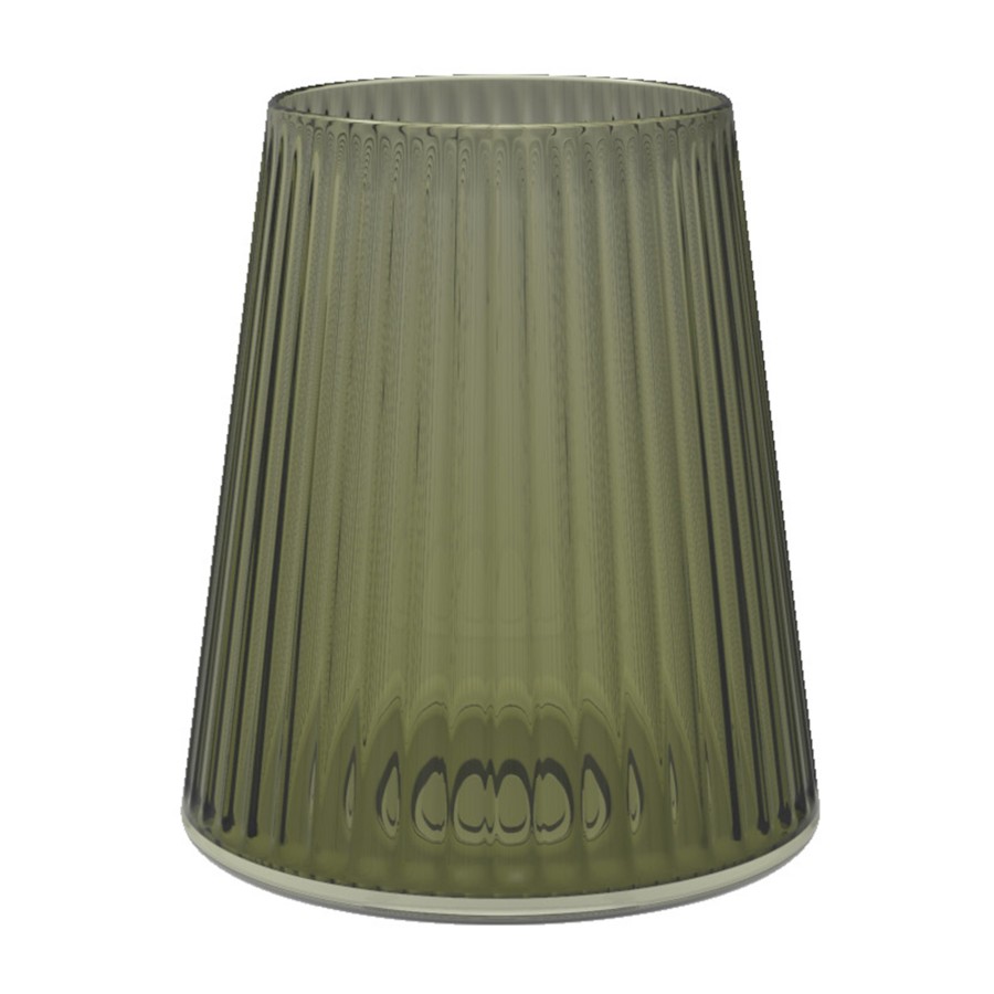 Trebonn SplitGlass Easy Peridot Green Bicchiere Vetro Sintetico Infrangibile Finitura Cannettata