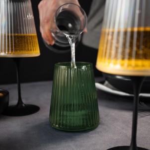 Trebonn SplitGlass Easy Peridot Green Bicchiere Vetro Sintetico Infrangibile Finitura Cannettata