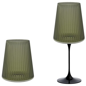 Trebonn SplitGlass Easy Peridot Green Bicchiere Vetro Sintetico Infrangibile Finitura Cannettata