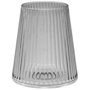 Trebonn SplitGlass Easy Transparent Bicchiere Vetro Sintetico Infrangibile Finitura Cannettata