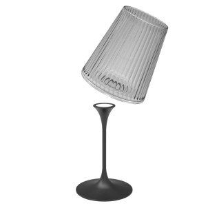 Trebonn SplitGlass Easy Transparent Bicchiere Vetro Sintetico Infrangibile Finitura Cannettata