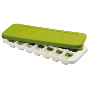 Joseph Joseph QuickSnap Plus Verde Vassoio per Cubetti di Ghiaccio con Meccanismo Rilascio Singoli Cubetti