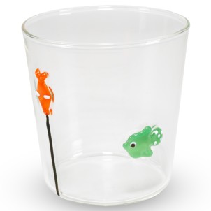 WD Lifestyle WD927BOA Bicchiere 250ml Vetro Decoro Pesce con Boa