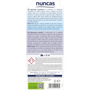 Nuncas DSA Sgrassante Concentrato Superfici 1000ml con Ammoniaca