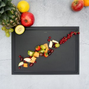Jade Tagliere Gourmet Edge Pro Ultra Sottile 37x27,5cm Scanalatura Laminato di Cellulosa Resistente al Calore 176°C