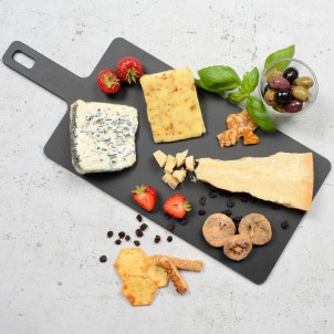 Jade Tagliere Gourmet Handy Nero 45,7x19cm Spessore 0,6cm Manico Laminato di Cellulosa Resistente al Calore 176°C