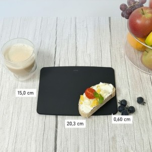 Jade Tagliere Gourmet Kitchen Nero 20,3x15cm Spessore 0,6cm Foro Laminato di Cellulosa Resistente al Calore 176°C