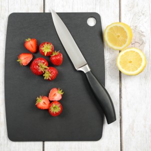 Jade Tagliere Gourmet Kitchen Nero 26x16cm Spessore 0,6cm Foro Laminato di Cellulosa Resistente al Calore 176°C