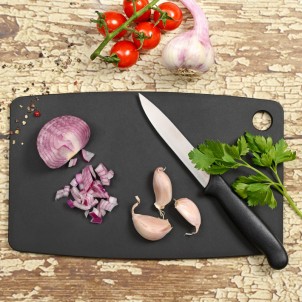 Jade Tagliere Gourmet Kitchen Nero 37x27,5cm Spessore 0,6cm Foro Laminato di Cellulosa Resistente al Calore 176°C