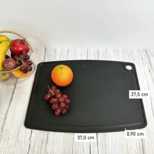 Jade Tagliere Gourmet Professional Nero 37x27,5cm Spessore 0,9cm Scanalature Foro Laminato di Cellulosa Resistente 176°C
