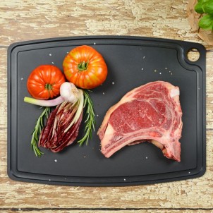 Jade Tagliere Gourmet Professional Nero 37x27,5cm Spessore 0,9cm Scanalature Foro Laminato di Cellulosa Resistente 176°C