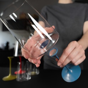 Trebonn SplitGlass Stem Black Stelo Alluminio con Magnete per Bicchieri e Vassoio SplitGlass