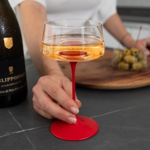 Trebonn SplitGlass Green Label 2 Coppe Champagne Distillati 25cl Cristallo senza Piombo Stelo Non Incluso
