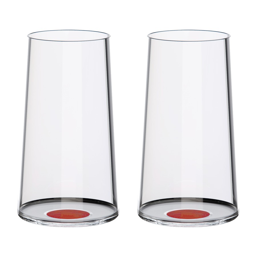 Trebonn SplitGlass Red Label 2 Flute Highball Glass Cocktail 32cl Cristallo senza Piombo Stelo Non Incluso