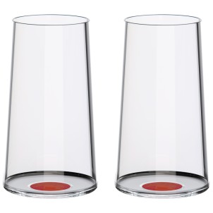 Trebonn SplitGlass Red Label 2 Flute Highball Glass Cocktail 32cl Cristallo senza Piombo Stelo Non Incluso
