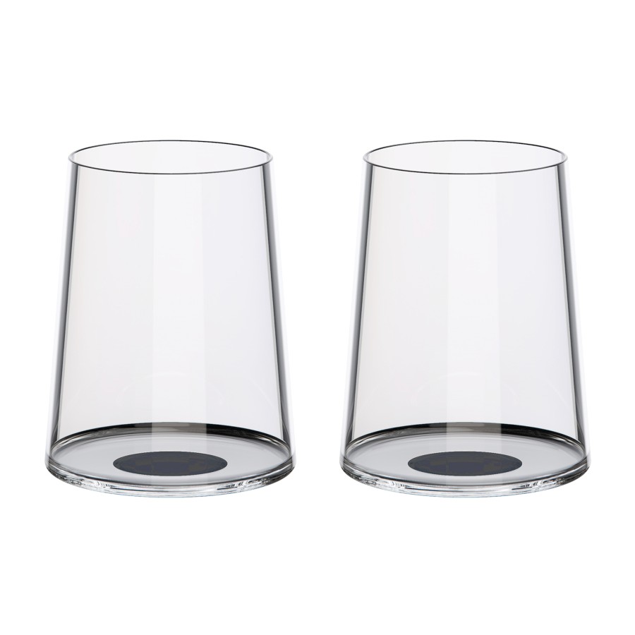 Trebonn SplitGlass Black Label 2 Bicchieri Vino Bianco Acqua 28cl Cristallo senza Piombo Stelo Non Incluso