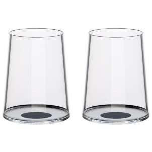 Trebonn SplitGlass Black Label 2 Bicchieri Vino Bianco Acqua 28cl Cristallo senza Piombo Stelo Non Incluso