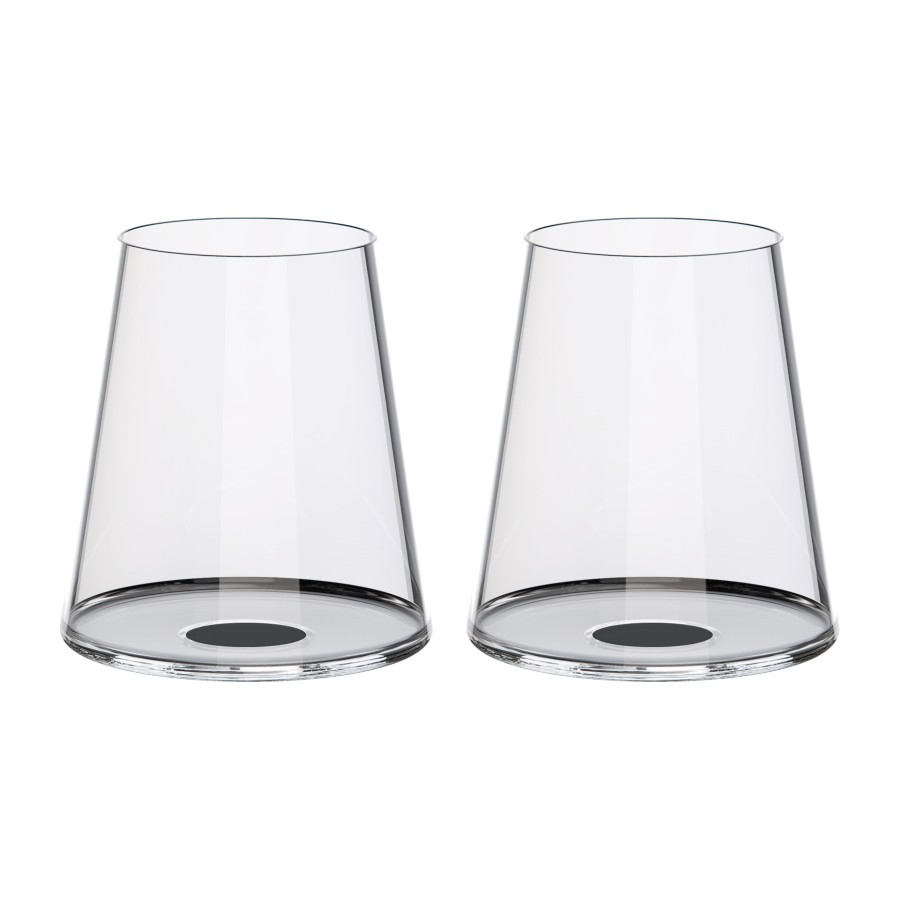 Trebonn SplitGlass Black Label 2 Bicchieri Vino Rosso Acqua 45cl Cristallo senza Piombo Stelo Non Incluso