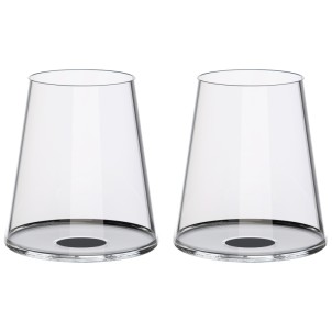Trebonn SplitGlass Black Label 2 Bicchieri Vino Rosso Acqua 45cl Cristallo senza Piombo Stelo Non Incluso