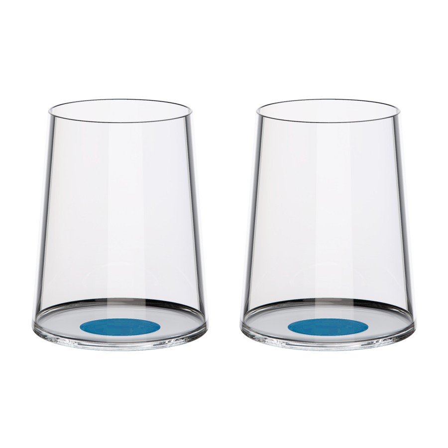 Trebonn SplitGlass Blue Label 2 Bicchieri Vino Bianco Acqua 28cl Cristallo senza Piombo Stelo Non Incluso