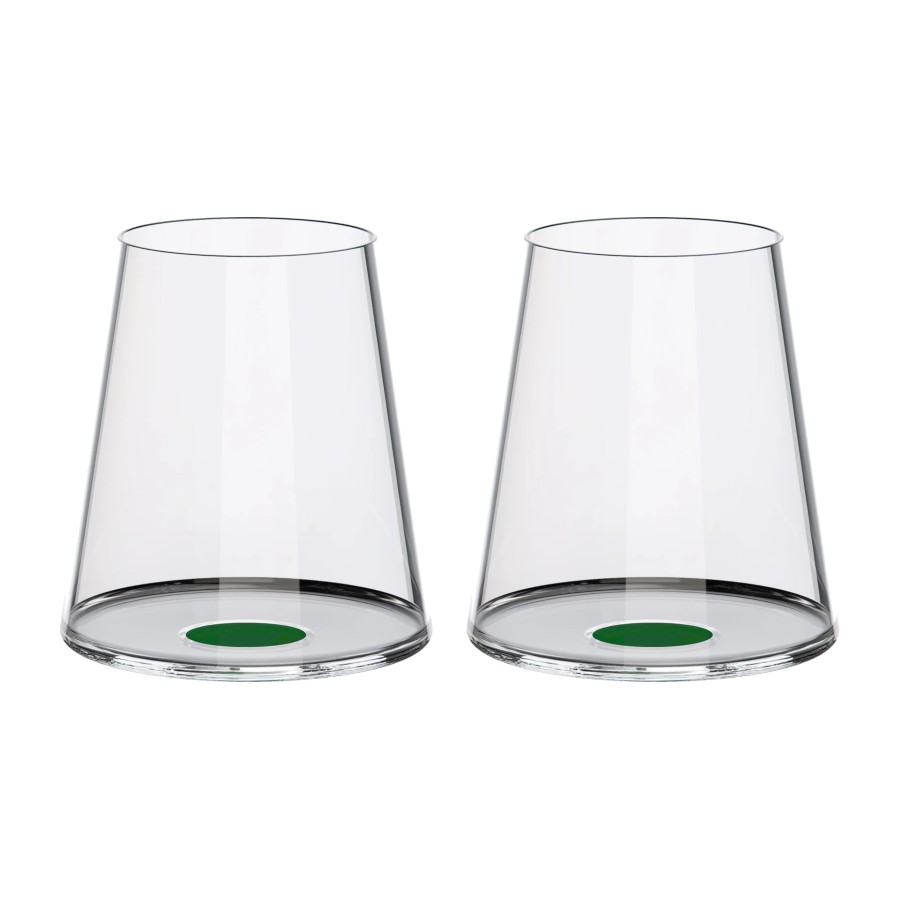 Trebonn SplitGlass Green Label 2 Bicchieri Vino Rosso Acqua 45cl Cristallo senza Piombo Stelo Non Incluso