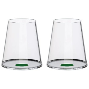 Trebonn SplitGlass Green Label 2 Bicchieri Vino Rosso Acqua 45cl Cristallo senza Piombo Stelo Non Incluso