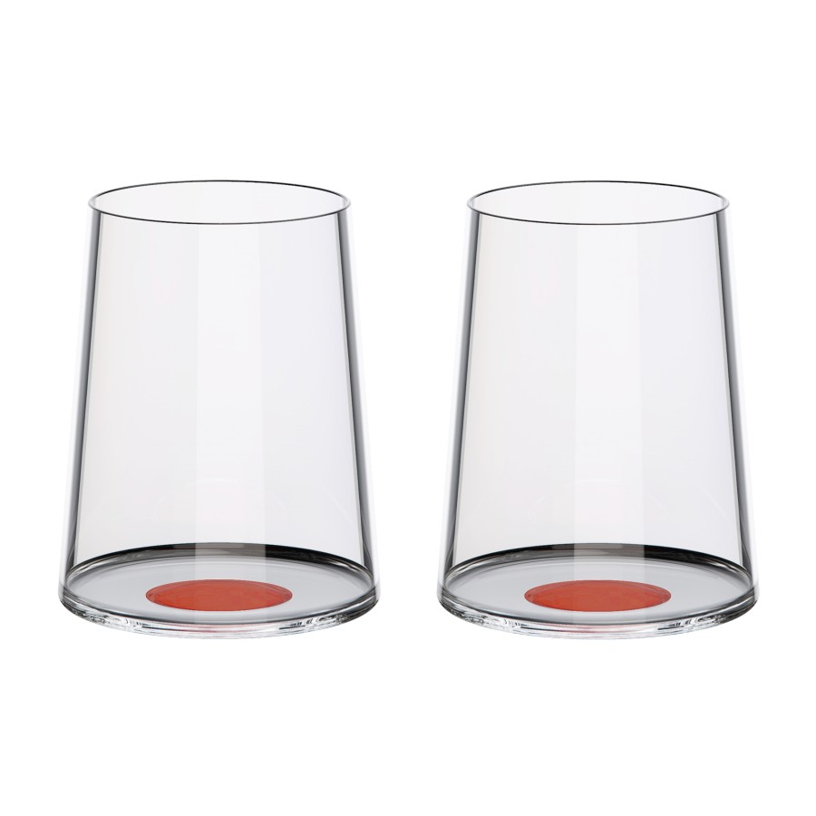 Trebonn SplitGlass Red Label 2 Bicchieri Vino Bianco Acqua 28cl Cristallo senza Piombo Stelo Non Incluso