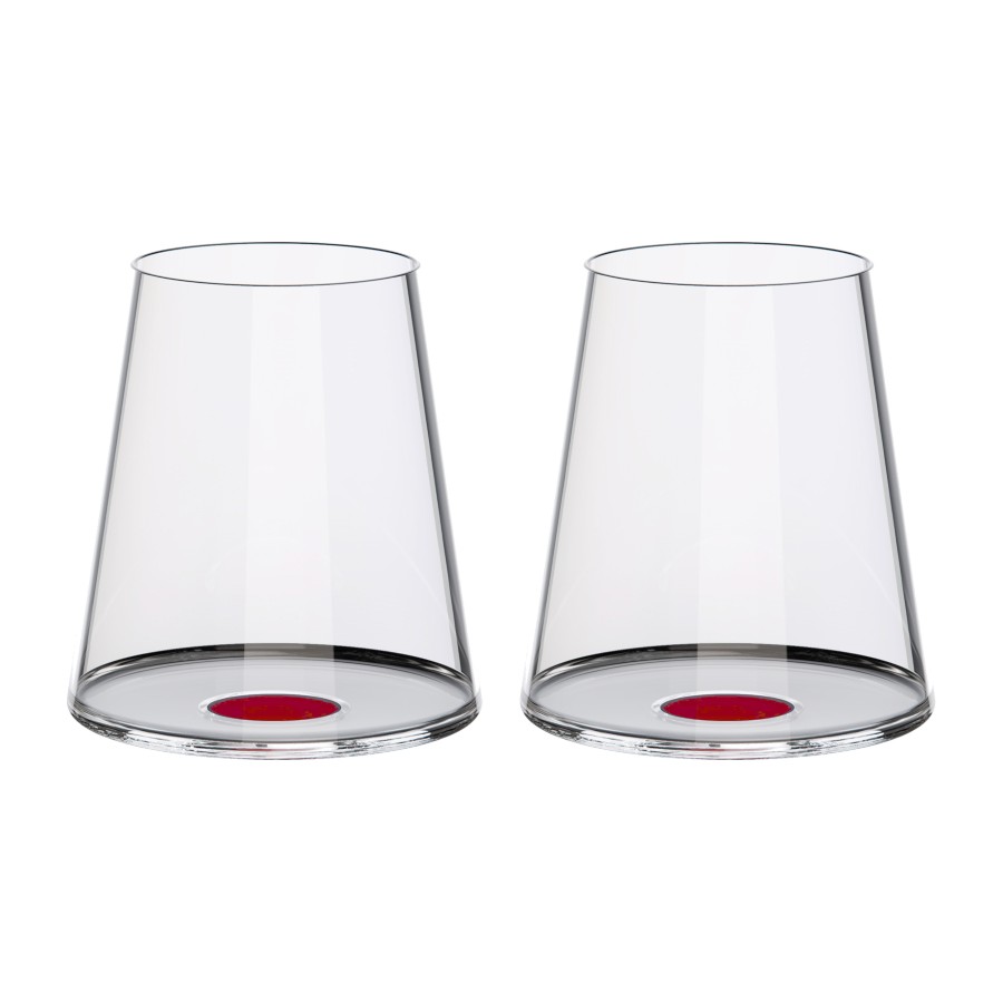 Trebonn SplitGlass Red Label 2 Bicchieri Vino Rosso Acqua 45cl Cristallo senza Piombo Stelo Non Incluso