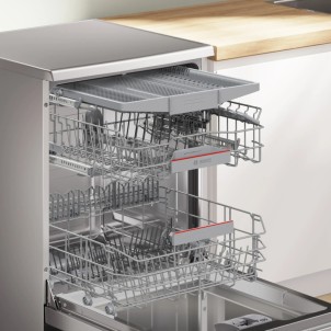 Bosch SMS4ECI28E Inox Lavastoviglie 14Coperti 3°Cestello 42dB SpeedPerfect+ EfficientDry VascaInox HC Serie4