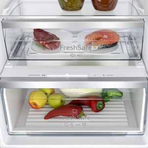 Neff KI7862SE0 Frigorifero Incasso Combinato NoFrost CoolAirFlow 2x FreshSafe Porta Traino 177x54cm N50