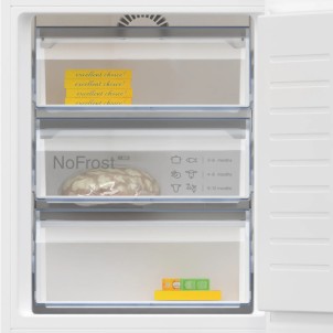 Neff KI7862SE0 Frigorifero Incasso Combinato NoFrost CoolAirFlow 2x FreshSafe Porta Traino 177x54cm N50