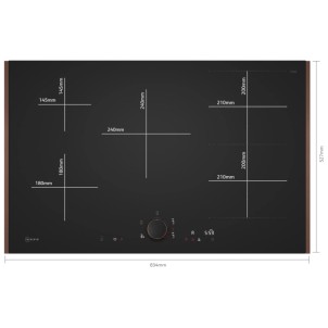 Neff T68YYV4B0 Black Matt FlexDesign Piano Cottura Induzione 80cm 5 Zone Cottura FlexInduction N90 NeffCollection