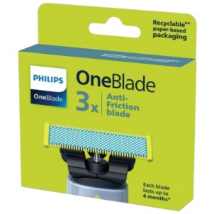 Philips QP235/50 OneBlade 2D Lame di ricambio Confezione 3pz Durata media 3x 4 mesi