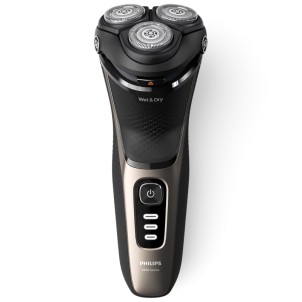 Philips S3242/12 Rasoio Serie 3000 Pivot e Flex 5D PowerCut Wet Dry 3Led Ric1h/Auto1h Custodia