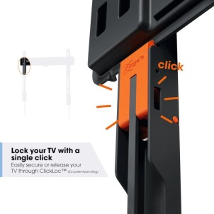 Vogel's TVM 3403 Nero Staffa Muro TV32"-77" Max50Kg Piatta Vesa da 100x100 a 400x400 Prof.2,2cm
