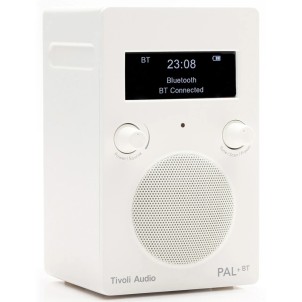 TivoliAudio Pal+ BT White Radio DAB/DAB+ FM Bluetooth Aux DoppiaSveglia Ricaricabile USB-C