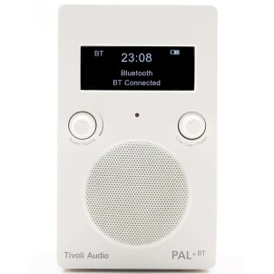 TivoliAudio Pal+ BT White Radio DAB/DAB+ FM Bluetooth Aux DoppiaSveglia Ricaricabile USB-C