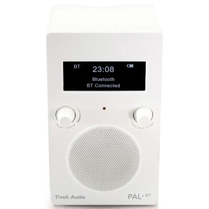 TivoliAudio Pal+ BT White Radio DAB/DAB+ FM Bluetooth Aux DoppiaSveglia Ricaricabile USB-C