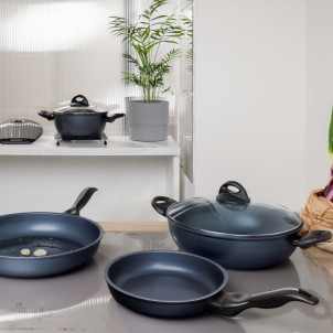Barazzoni Keramos Padella 2,6L 28cm Ceramica Alluminio Funziona su Gas Elettrico Induzione