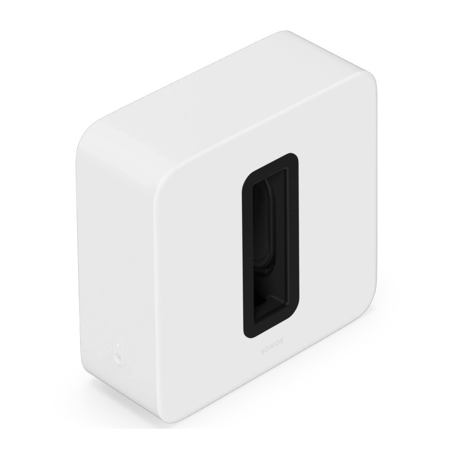 Sonos Sub 4 White Matt Subwoofer Wireless Wi-Fi 2 Woofer Force-Canceling Posizionabile in Verticale o in Orizzontale