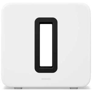 Sonos Sub 4 White Matt Subwoofer Wireless Wi-Fi 2 Woofer Force-Canceling Posizionabile in Verticale o in Orizzontale